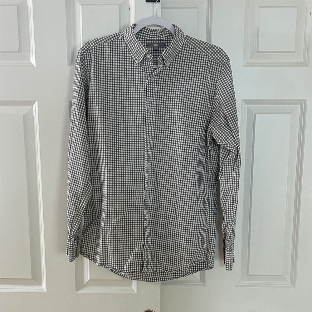 Uniqlo Black and White Gingham Shirt